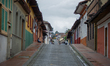 General view of La Candelaria neighborhood after the city of Bogota entered in a 4 day str...