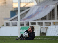   Ben Killip of Hartlepool United warms up prior to the Vanarama National League match between Hartlepool United and Wealdstone at Victoria...