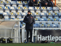 Hartlepool manager, Dave Challinor  during the Vanarama National League match between Hartlepool United and Wealdstone at Victoria Park, Ha...