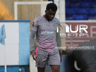 Michee Efete of Wealdstone during the Vanarama National League match between Hartlepool United and Wealdstone at Victoria Park, Hartlepool o...