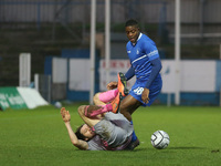  Tyler Magloire of Hartlepool United in action with Matt Lench of Wealdstone  during the Vanarama National League match between Hartlepool U...