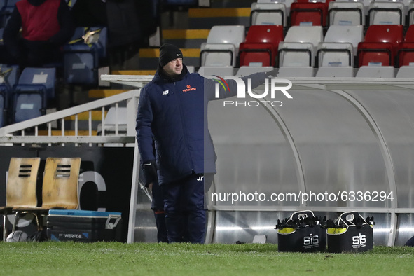  Joe Parkinson the Hartlepool assistant manager  during the Vanarama National League match between Hartlepool United and Wealdstone at Victo...