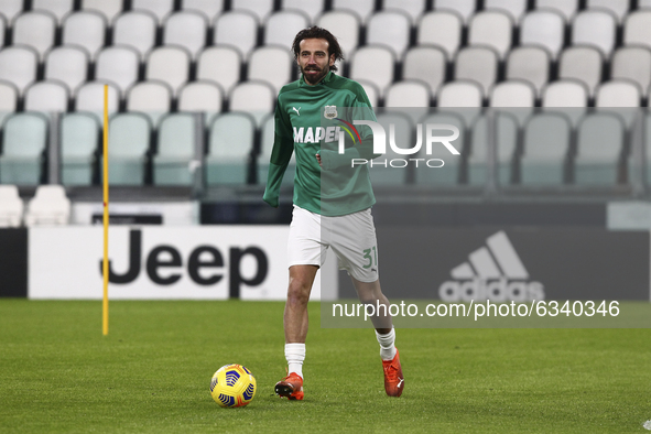 Gianmarco Ferrari of US Sassuolo during the Serie A football match between Juventus FC and US Sassuolo at Allianz Stadium on January 10, 202...