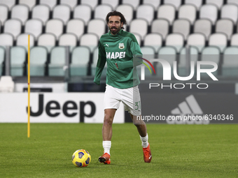 Gianmarco Ferrari of US Sassuolo during the Serie A football match between Juventus FC and US Sassuolo at Allianz Stadium on January 10, 202...