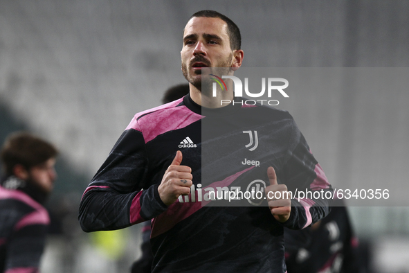 Leonardo Bonucci of Juventus FC during the Serie A football match between Juventus FC and US Sassuolo at Allianz Stadium on January 10, 2021...