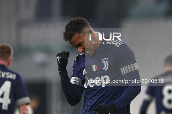 Danilo Luiz da Silva of Juventus FC celebrates after scoring during the Serie A football match between Juventus FC and US Sassuolo at Allian...