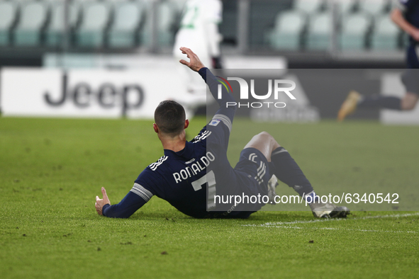 Cristiano Ronaldo of Juventus FC during the Serie A football match between Juventus FC and US Sassuolo at Allianz Stadium on January 10, 202...