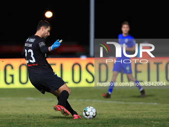 Stanislav Kritciuk of Belenenses SAD in action during the Liga NOS match between Belenenses SAD and FC Pacos de Ferreira at Estadio Nacional...