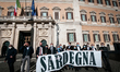 Sardinian people protest in Rome, Italy, on January 13, 2021 against the nuclear waster in...