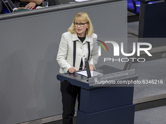 Karin Maag attends the 203th Summit of the German Parliament, in Berlin, Germany, on January 13, 2021. (