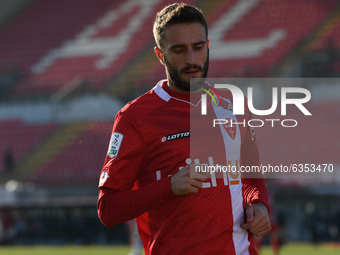 Andrea Barberis (Ac Monza) looks on during 18h round of Serie BKT in U-Power Stadium in Monza, Monza e Brianza, Italy, on January 16, 2021....