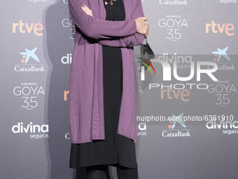 Actress Ana Belen attends the 35th Goya Cinema Awards candidates lecture at Academia de Cine on January 18, 2021 in Madrid, Spain.  (