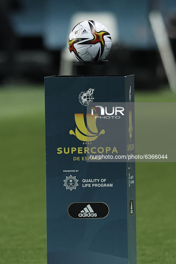 Conext 21, Adidas's new ball for the Supercopa de Espana Semi Final match between Real Madrid and Athletic Club at Estadio La Rosaleda on Ja...