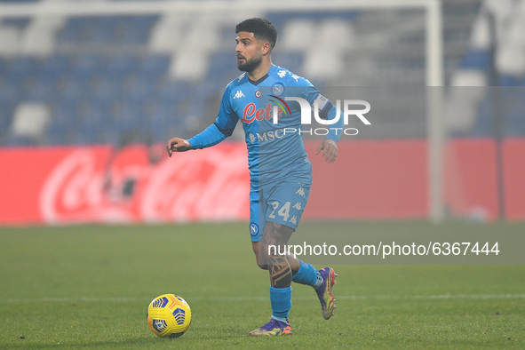 Lorenzo Insigne of SSC Napoli during the Italian PS5 Supercup Final match between FC Juventus and SSC Napoli at the Mapei Stadium - Citta' d...