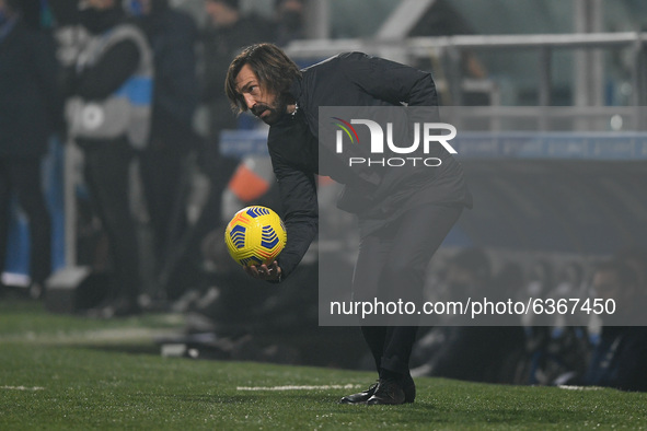 Andrea Pirlo manager of Juventus FC controls the ball during the Italian PS5 Supercup Final match between FC Juventus and SSC Napoli at the...