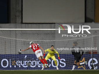 Fransérgio misses a great oportunity to score during the Allianz Cup semi final game between SL Benfica and Braga, at  Estádio Municipal de...
