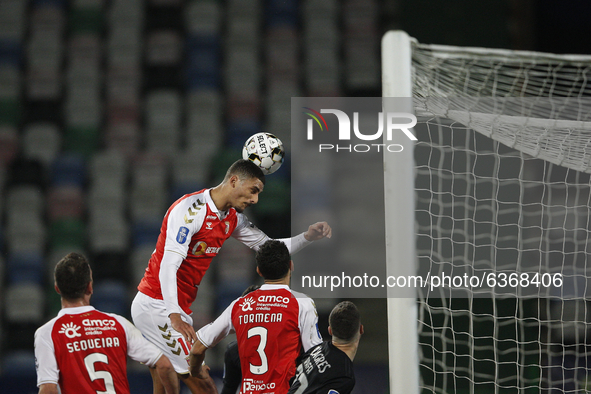 Rui Fonte saving an eminent goal from SL Benfica during the Allianz Cup semi final game between SL Benfica and Braga, at  Estádio Municipal...