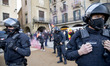 Thousands of people have tried to block an act of Spanish extreme-right nationalist party...