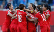 (150616) -- WINNIPEG, June 16, 2015 () -- Players of China celebrate for score during the...