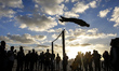 A palestinian youth practice parkour skills on Gaza Beach during sunset, on February 12, 2...