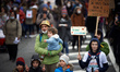 Parents and children protest against the bill presented by J.-M. Blanquer, Minister of Edu...