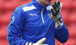 Jack Bonham of Gillingham's during the pre-match warm-up during Sky Bet League One between...