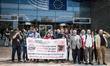 Deputies and members of the 15M platform organized a "speechless cry"  on June 17, 2015 in...