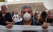People march during a demonstration in Acerra (Naples) on September 7, 2019 to protest aga...