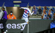   QPR Sam Field reels away in celebration after his equaliser during the Sky Bet Champions...