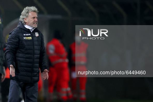 Head Coach Luciano Foschi of Carpi FC during the Serie C match between Carpi and Sudtirol at Stadio Sandro Cabassi on February 17, 2021 in C...