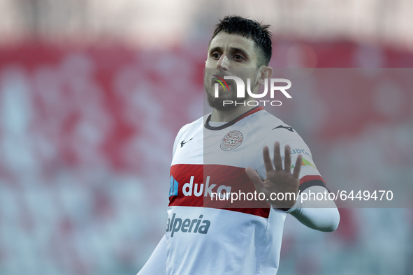 Leandro Greco of FC Sudtirol during the Serie C match between Carpi and Sudtirol at Stadio Sandro Cabassi on February 17, 2021 in Carpi, Ita...