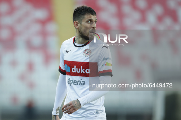 Leandro Greco of FC Sudtirol during the Serie C match between Carpi and Sudtirol at Stadio Sandro Cabassi on February 17, 2021 in Carpi, Ita...