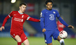 L-R Ben Woodburn of Liverpool U23 and Levi Colwill of Chelsea U23 during Premier League 2...