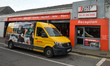 A DHL van seen outside Fast Fit garage in Dublin center during Level 5 Covid-19  lockdown....