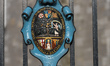 St. Patrick's Cathedral Coat Of Arms in Dublin seen during Level 5 Covid-19 lockdown. On...