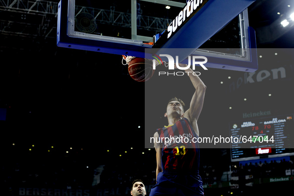 SPAIN, Madrid: Barcelona´s Czech player Tomas Satoransky during the Liga Endesa Basket 2014/15 finals, first match  between Real Madrid and...
