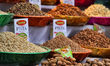 Nuts and snacks at a market food stall during Ramadan near the Jamia Masjid in Old Delhi,...