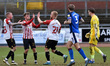  Oldham Athletic's Marcel Hilssner celebrates scoring his side's first goal of the with a...