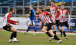  Oldham Athletic's Carl Piergianni celebrates scoring his side's third goal of the game du...