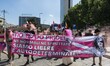 The protesters of "NoExpo Pride", who demonstrated against the expo (Universal Exhibition)...