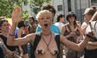 The protesters of "NoExpo Pride", who demonstrated against the expo (Universal Exhibition)...