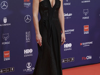 Megan Montaner attends the Feroz Awards 2021 Red Carpet at VP Hotel Plaza de España in Madrid, Spain (