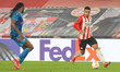 (L-R) Rúben Semedo #3 of Olympiakos, Donyell Malen #9 of PSV  during the UEFA Europa Leagu...