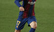 Trincao of Barcelona in action during the Copa del Rey Semi Final Second Leg match between...