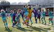 Rachael Laws of Liverpool Women(YELLOW SHIRT) tries to claim a cross during FA Women's Cha...