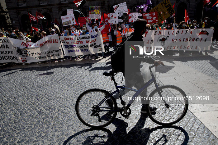 Health Workers On Strike In Barcelona