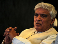 Indian poet, scriptwriter and lyricist Javed Akhtar attends the launch of a music video at Le Meridien in New Delhi on March 11, 2021. (