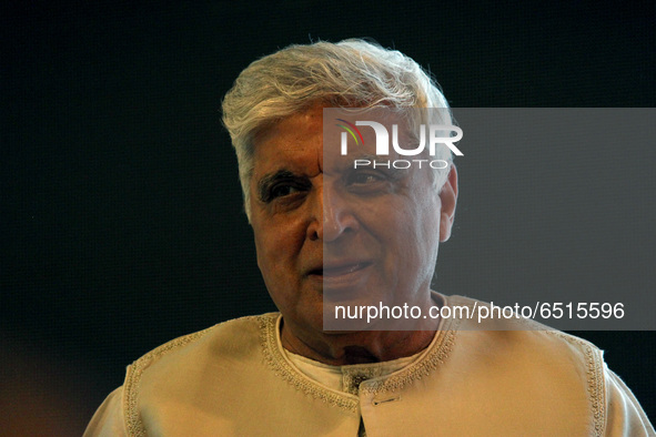 Indian poet, scriptwriter and lyricist Javed Akhtar attends the launch of a music video at Le Meridien in New Delhi on March 11, 2021. 