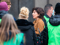 Lady Gaga is seen on the House of Gucci movie set on March 11, 2021 in Milan, Italy. (