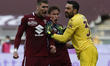 Lyanco, Mërgim Vojvoda and Salvatore Sirigu during Serie A match between Torino v Sassuolo...